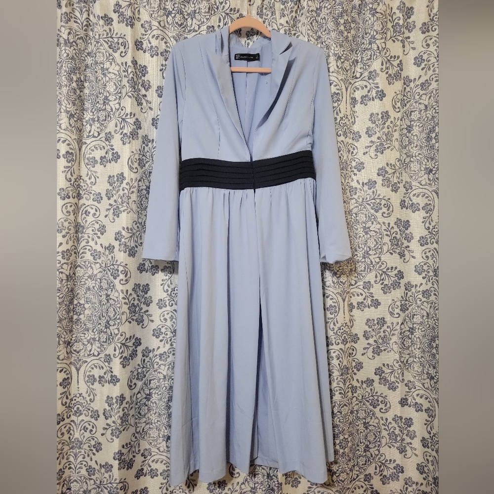 Baby Blue Long Blazer